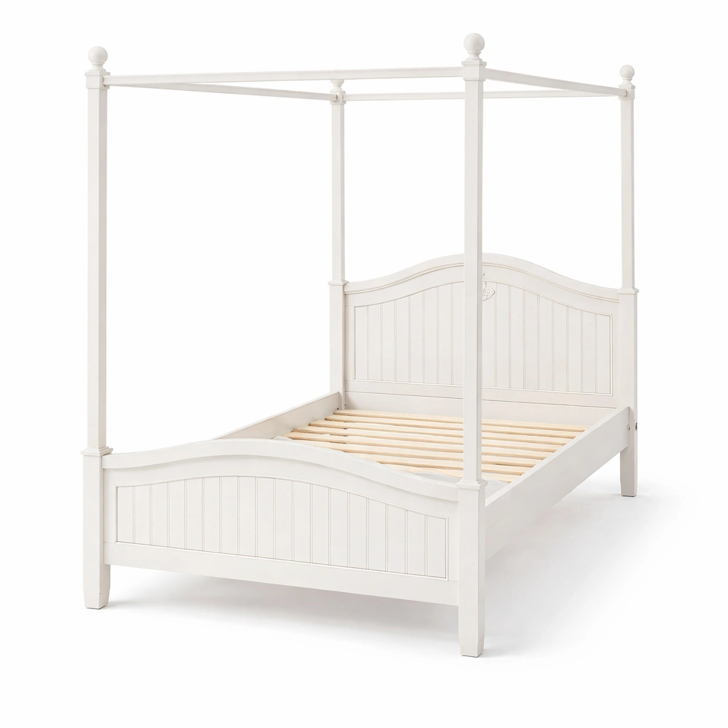 cama con dosel clasica blanca-dwellirae